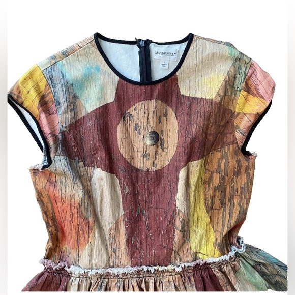 Making The Cut Gary Graham Dress Painted Carnival Winning Look Size Large Women - Picture 2 of 6